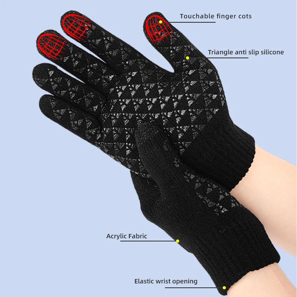 Electric Heated Gloves Touch Screen Outdoor Riding Skiing Mi
