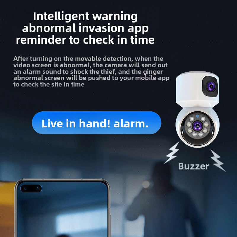 Dual-screen waterproof home security camera