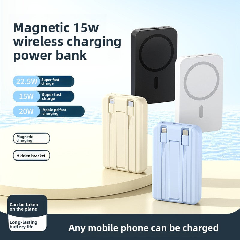 Magnetic Power Bank with Wireless Charging
